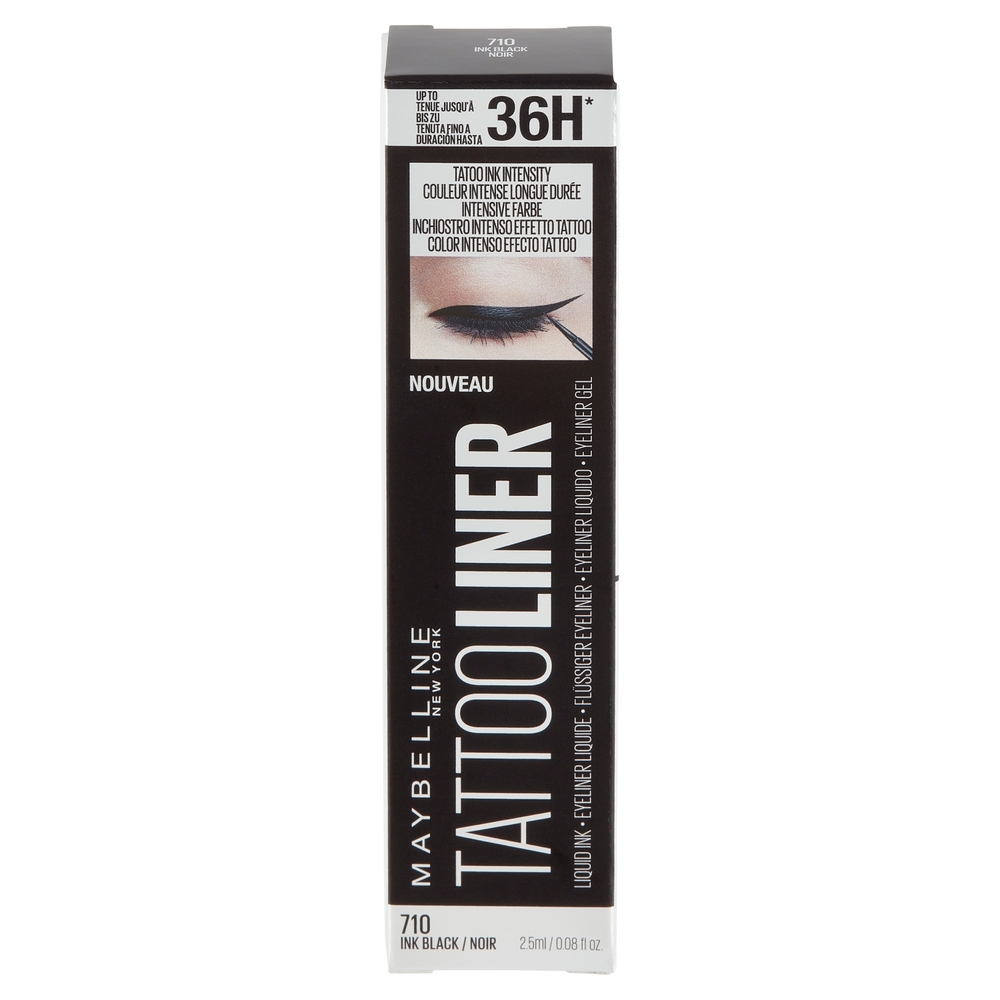 Maybelline New York Eyeliner Tattoo Liner Liquid Ink, A Lunga Tenuta, Nero